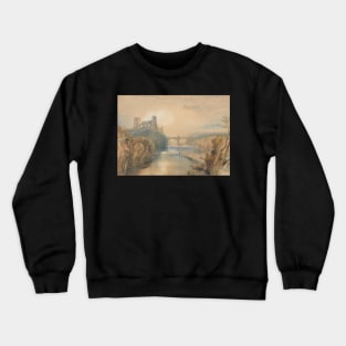 Majestic Castle Watercolor Painting Crewneck Sweatshirt